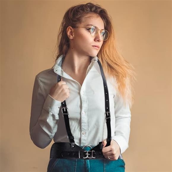 Leather Shoulder Harness Waist Body Belt Strap Punk Rock Belt main image 4